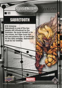 2015 Upper Deck Marvel Vibranium - Molten #11 Sabretooth Back