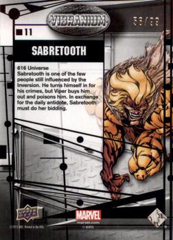 2015 Upper Deck Marvel Vibranium - Refined #11 Sabretooth Back
