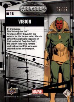 2015 Upper Deck Marvel Vibranium - Refined #18 Vision Back