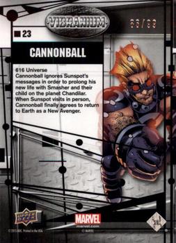 2015 Upper Deck Marvel Vibranium - Refined #23 Cannonball Back