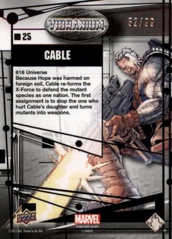 2015 Upper Deck Marvel Vibranium - Refined #25 Cable Back
