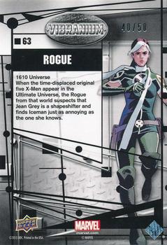 2015 Upper Deck Marvel Vibranium - Radiance #63 Rogue Back