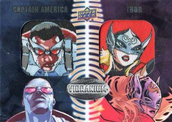 2015 Upper Deck Marvel Vibranium - Double Patches #P2-8 Thor / Captain America Front