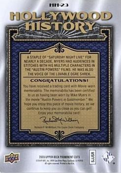 2009 Upper Deck Prominent Cuts - Hollywood History Relics #HH-23 Mike Myers Back