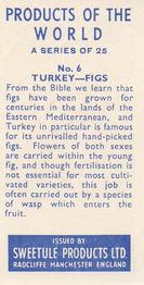 1958 Sweetule Products of the World #6 Turkey Back