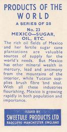 1958 Sweetule Products of the World #23 Mexico Back