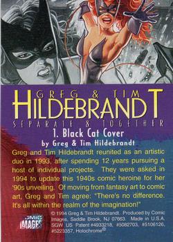1995 Comic Images Greg & Tim Hildebrandt: Separate and Together #1 Black Cat Cover Back