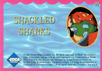 1995 Edge Street Sharks #37 Shackled Sharks Back