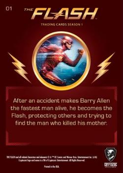 2016 Cryptozoic The Flash Season 1 #01 Title Card Back