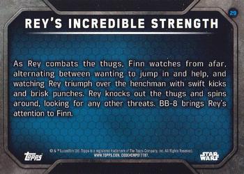 2016 Topps Star Wars The Force Awakens Series 2 #29 Rey's Incredible Strength Back