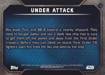 2016 Topps Star Wars The Force Awakens Series 2 #31 Under Attack Back