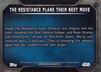 2016 Topps Star Wars The Force Awakens Series 2 #78 The Resistance Plans Their Next Move Back