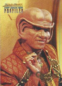 1997 Fleer Star Trek Deep Space Nine Profiles - Quark's Bar #9 A Ferengi without Profit is No Ferengi at All. Front