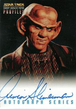 1997 Fleer Star Trek Deep Space Nine Profiles - Autographs #NNO Armin Shimerman / Quark Front