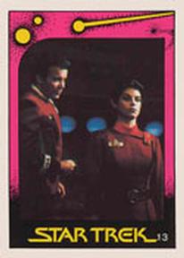 1982 Monty Gum Star Trek II: The Wrath of Khan #13 Kirk and Saavik Front