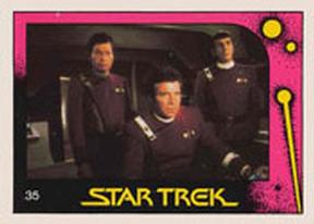 1982 Monty Gum Star Trek II: The Wrath of Khan #35 McCoy, Kirk and Spock Front