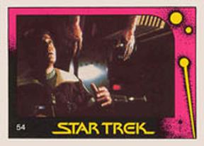 1982 Monty Gum Star Trek II: The Wrath of Khan #54 Kirk Looking at a Dead Crewman Front