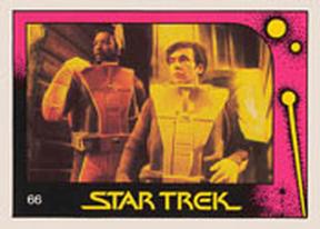 1982 Monty Gum Star Trek II: The Wrath of Khan #66 Terrell and Chekov Front