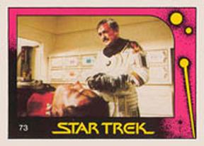 1982 Monty Gum Star Trek II: The Wrath of Khan #73 Scotty Grieves over Dead Crewman Front
