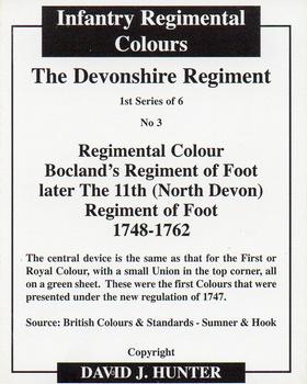 2006 Regimental Colours : The Devonshire Regiment 1st Series #3 Regimental Colour 11th Foot 1748-1762 Back