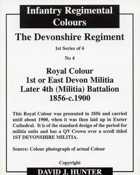 2006 Regimental Colours : The Devonshire Regiment 1st Series #4 Royal Colour 1st or East Devon Militia Back