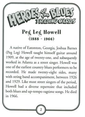 2011 Heroes of the Blues - 3rd Printing #2 Peg Leg Howell Back