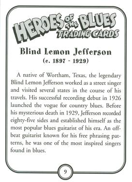 2011 Heroes of the Blues - 3rd Printing #9 Blind Lemon Jefferson Back