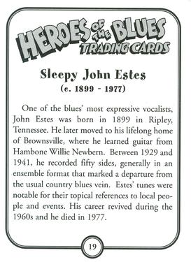 2011 Heroes of the Blues - 3rd Printing #19 Sleepy John Estes Back