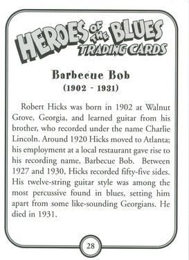 2011 Heroes of the Blues - 3rd Printing #28 Barbecue Bob Back