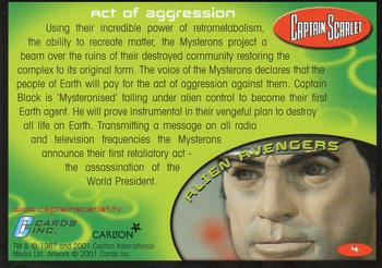 2001 Cards Inc. Captain Scarlet #4 Act of Aggression Back