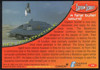 2001 Cards Inc. Captain Scarlet #14 A Fatal Bullet Wound Back