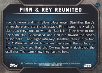 2016 Topps Star Wars The Force Awakens Series 2 - Lightsaber Green #88 Finn & Rey Reunited Back