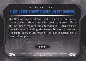 2016 Topps Star Wars The Force Awakens Series 2 - Concept Art #6 First Order Stormtrooper (Heavy Gunner) Back