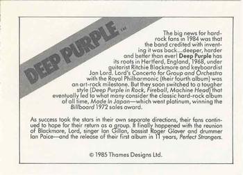 1985 Wonder Bread Rock Stars #NNO Deep Purple Back
