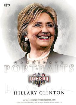 2016 Decision 2016 - Candidate Portraits #CP9 Hillary Clinton Back