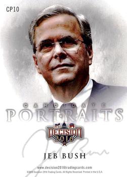 2016 Decision 2016 - Candidate Portraits #CP10 Jeb Bush Back