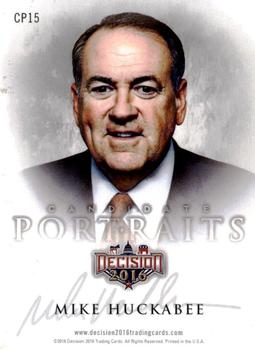 2016 Decision 2016 - Candidate Portraits #CP15 Mike Huckabee Back