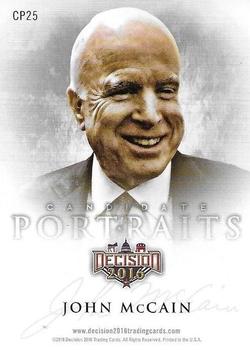 2016 Decision 2016 - Candidate Portraits #CP25 John McCain Back