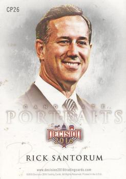 2016 Decision 2016 - Candidate Portraits #CP26 Rick Santorum Back