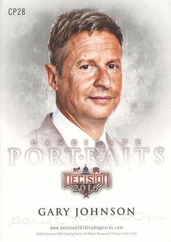 2016 Decision 2016 - Candidate Portraits #CP27 Gary Johnson Back