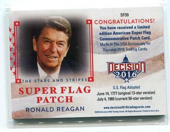 2016 Decision 2016 - Super Flags #SF39 Ronald Reagan Back
