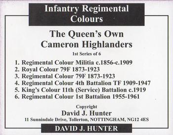 2006 Regimental Colours : The Queen's Own Cameron Highlanders 1st Series #NNO Title Card Back