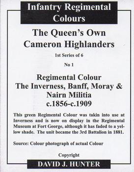 2006 Regimental Colours : The Queen's Own Cameron Highlanders 1st Series #1 Regimental Colour Militia c.1856-c.1909 Back