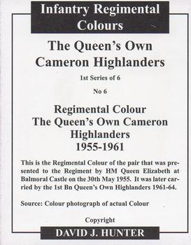2006 Regimental Colours : The Queen's Own Cameron Highlanders 1st Series #6 Regimental Colour 1st Battalion 1955-1961 Back