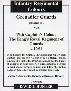 2009 Regimental Colours : Grenadier Guards 1st Series #2 19th Captain's Colour c.1684 Back