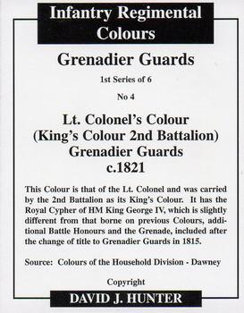 2009 Regimental Colours : Grenadier Guards 1st Series #4 Lt. Colonel's Colour (King's 2nd Bn) c.1821 Back