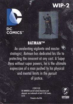 2012 Cryptozoic DC Comics: The New 52 - Work in Progress #WIP-2 Batman Back