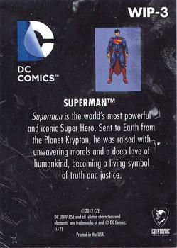 2012 Cryptozoic DC Comics: The New 52 - Work in Progress #WIP-3 Superman Back