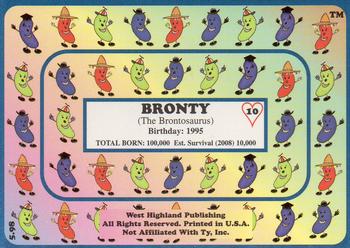 1998 West Highland Beanie Babies #10 Bronty The Brontosaurus Back
