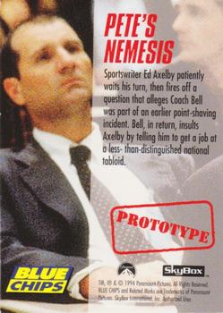 1994 SkyBox Blue Chips - Tuff Stuff Prototypes #NNO Pete’s Nemesis Back